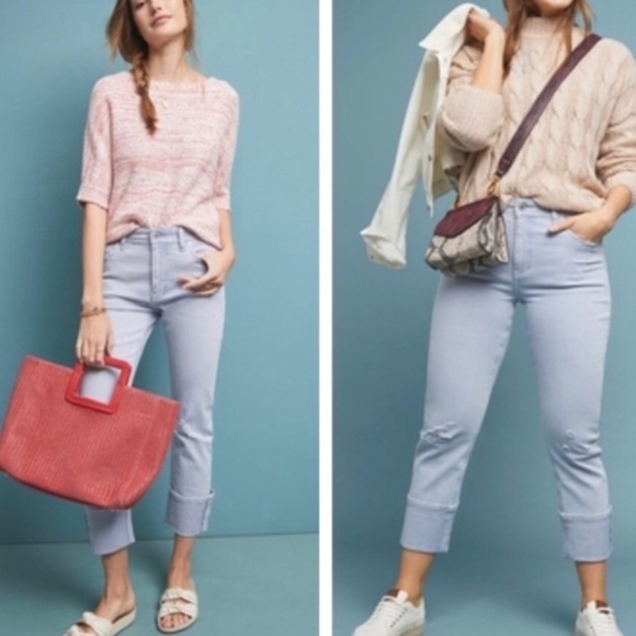 NWT Pilcro and The Letterpress Slim Straight Ankle Jeans. Size 26 Anthropologie - Picture 1 of 12